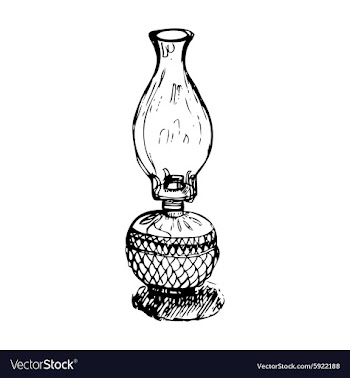 Antique lantern vector image