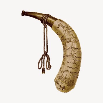 Antique musical horn illustration clipart | Free Vector - rawpixel