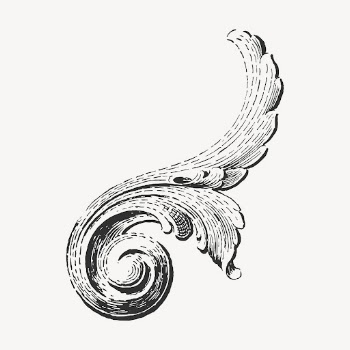 Antique ornament hand drawn clipart, | Free Vector Illustration - rawpixel