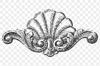 Antique ornament png sticker, black | Free PNG - rawpixel