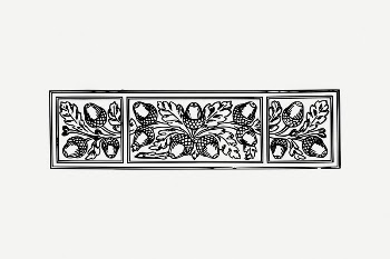 Antique ornamental clipart, black and | Free PSD Illustration - rawpixel