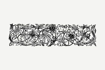 Antique ornamental collage element, black | Free PSD Illustration - rawpixel