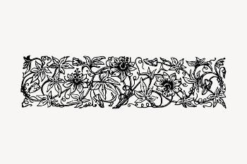 Antique ornamental collage element, black | Free Vector Illustration - rawpixel