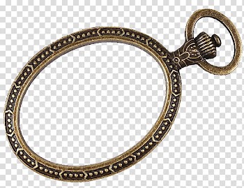 Antique Oval Frames s, gold-colored pendant transparent background PNG clipart