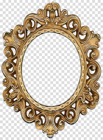 Antique Oval Frames s, gold frame illustration transparent background PNG clipart