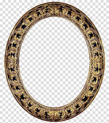 Antique Oval Frames s, oval brown floral frame transparent background PNG clipart