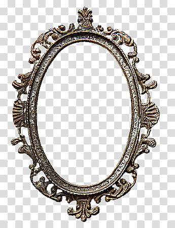 Antique Oval Frames s, oval brown metal frame transparent background PNG clipart