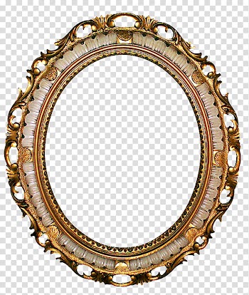 Antique Oval Frames s, oval gray and gold frame transparent background PNG clipart