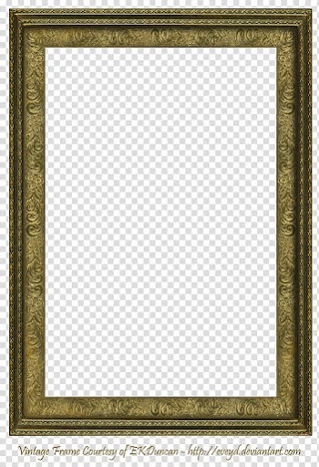 Antique Scroll Frame Rectangular Creation EKDuncan, brown border frame transparent background PNG clipart