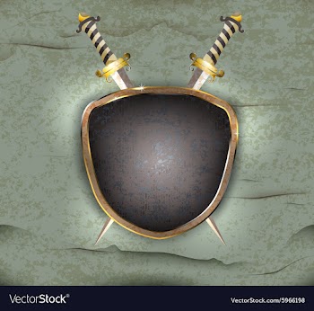Antique shield vector image