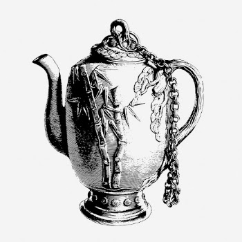 Antique teapot drawing, vintage object | Free Photo - rawpixel