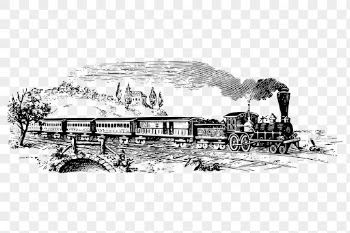 Antique train png sticker, steam | Free PNG - rawpixel