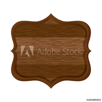 antique wooden label icon