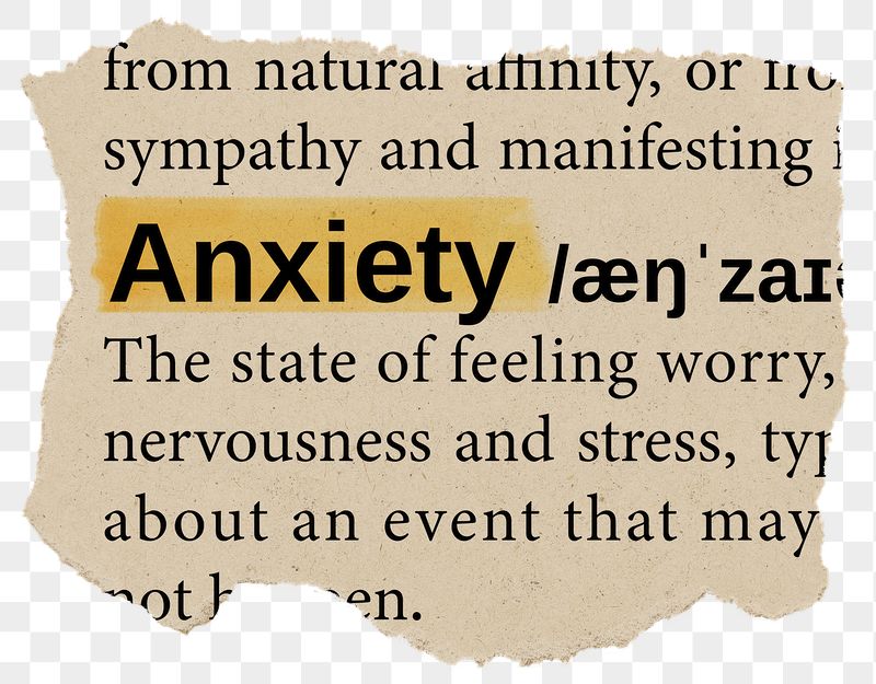 Anxiety png dictionary word sticker, | Free PNG - rawpixel