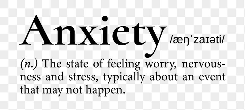 Anxiety png dictionary word sticker, | Free PNG - rawpixel