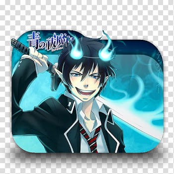 Ao no Exorcist Anime Folder Icon, anime folder icon transparent background PNG clipart