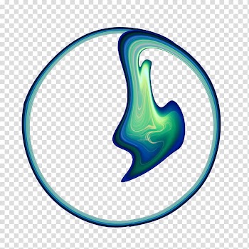 Aoi, green and blue abstract painting transparent background PNG clipart