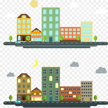 Apartment House Gratis - Vector daytime Night Apartment 