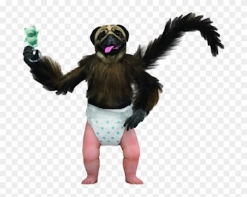 Ape Drawing Baby - Puppy Monkey Baby Doll, HD Png Download ...