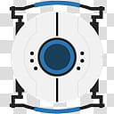 Aperture Laboratories Icon Set, Intelligence, round white and blue frame illustration transparent background PNG clipart