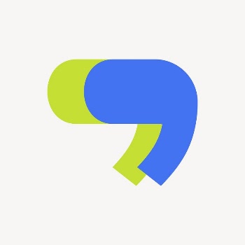 Apostrophe mark logo element, blue | Free Photo - rawpixel