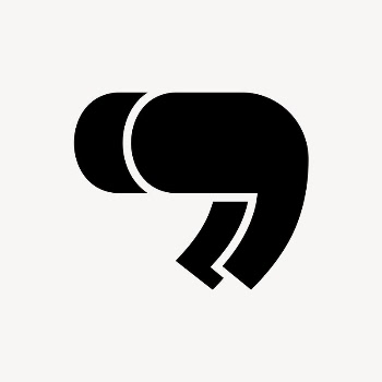 Apostrophe mark logo element, flat | Free Photo - rawpixel