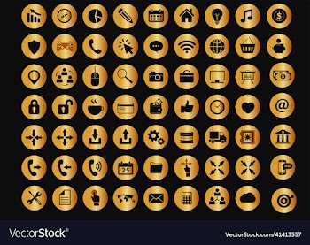 app icons set gold
