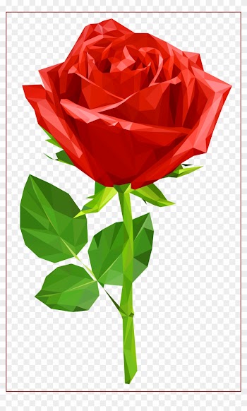 Appealing Crystal Red Rose Transparent Png Clip Art - Transparent Background Rose Clipart