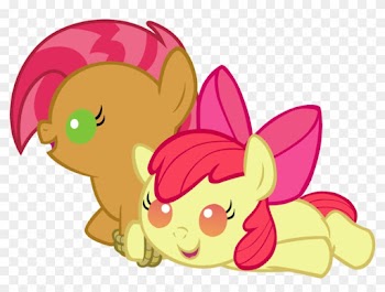 Apple Bloom Applejack Pony Red Pink Mammal Fictional - Mlp Baby Babs Seed