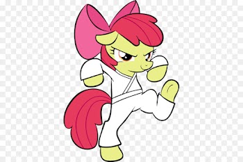 Apple Bloom, Pony, Karate, Cartoon, White PNG