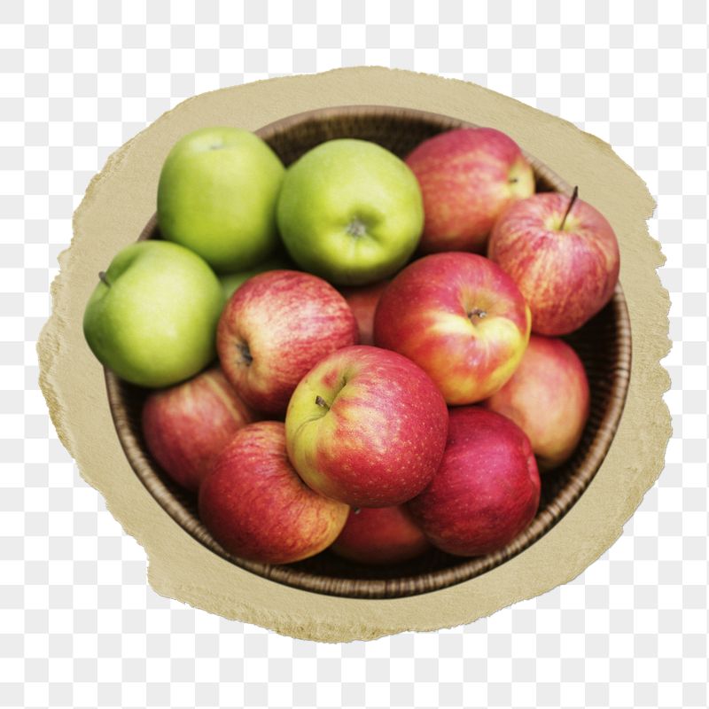 Apple bowl png ripped paper | Free PNG - rawpixel
