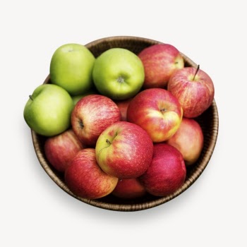 Apple bowl sticker, fruit image | Free PSD - rawpixel