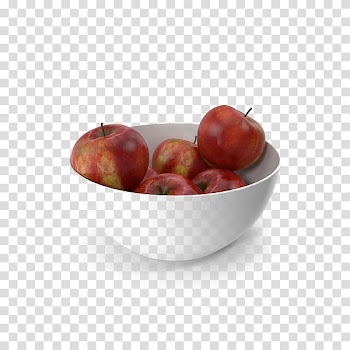 Apple Bowl White, White bowl of red apples transparent background PNG clipart