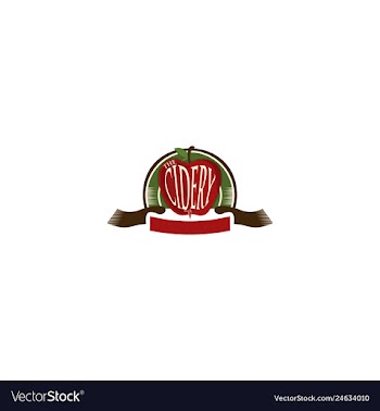 Apple cider label creative logo design vector image