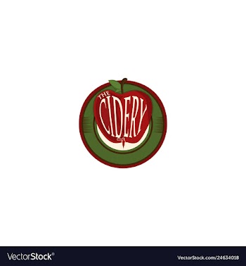 Apple cider label creative logo design vector image