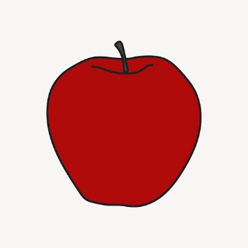 Apple clipart, fruit, colorful cute | Free Vector Illustration - rawpixel