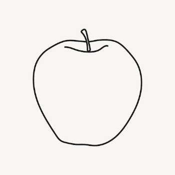 Apple clipart, fruit doodle line | Free Vector Illustration - rawpixel