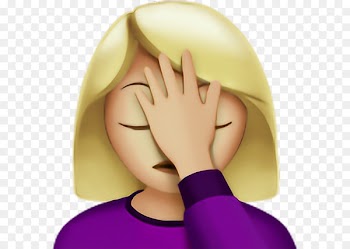 Apple Color Emoji Facepalm Female iPhone - Emoji 