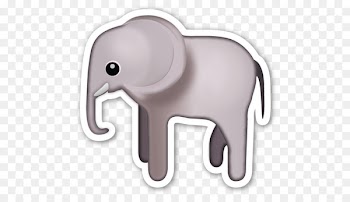 Apple Color Emoji Sticker iPhone Elephant - couple monkey 