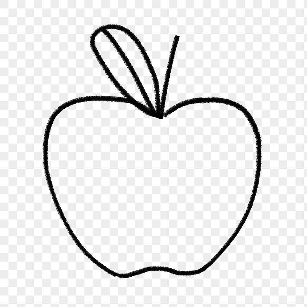 Apple doodle png sticker, fruit | Free PNG - rawpixel