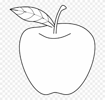 Apple Food Fruit Outline Fruits Plant - ภาพ วาด ระบายสี แอ ป เปิ้ ล