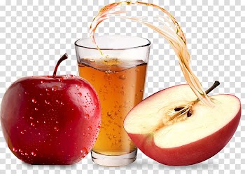 Apple fruit and glass of apple juice, Apple juice Concentrate, juice transparent background PNG clipart