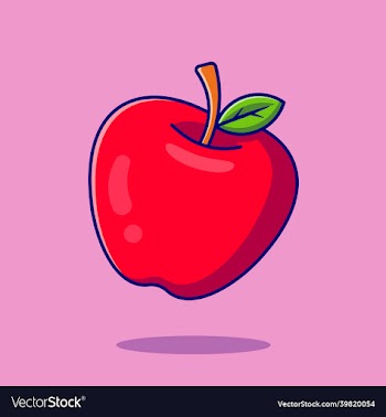 apple fruit cartoon icon