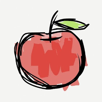 Apple fruit doodle, food illustration | Free PSD - rawpixel