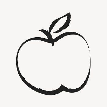 Apple fruit sticker, cute doodle | Free PSD Illustration - rawpixel