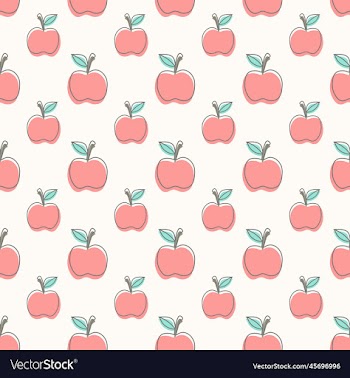 apple fruits seamless pattern background