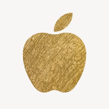 Apple gold icon, glittery design | Free Icons - rawpixel