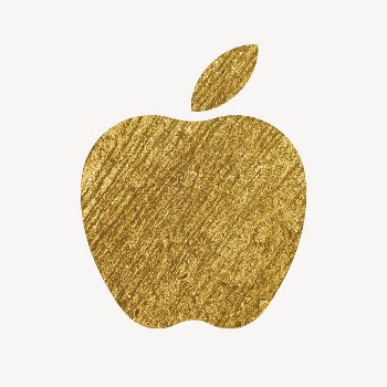 Apple gold icon, glittery design | Free Icons - rawpixel