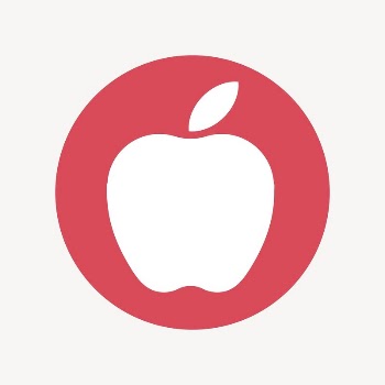 Apple icon badge, flat circle | Free Icons - rawpixel