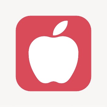Apple icon, flat square design | Free Icons - rawpixel